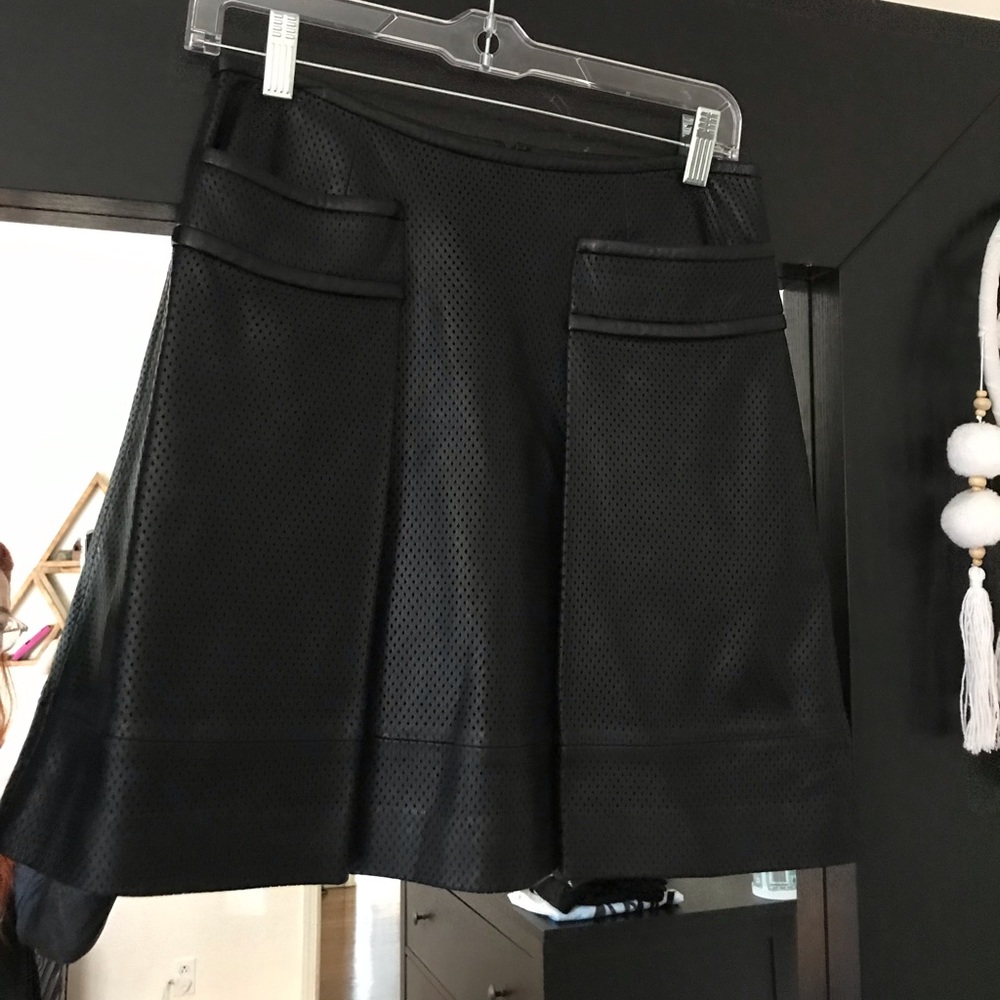 Tory Burch perforated leather skirt